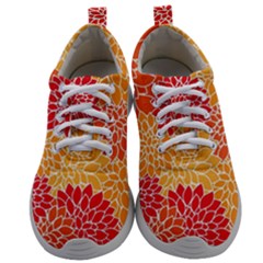 Background Colorful Floral Mens Athletic Shoes