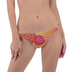 Background Colorful Floral Ring Detail Bikini Bottom by artworkshop