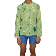 Angel Artwork Ball Christmas  Kids  Long Sleeve Swimwear by artworkshop