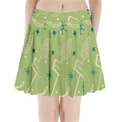 Angel Artwork Ball Christmas  Pleated Mini Skirt by artworkshop