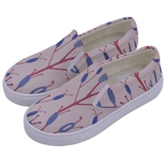 Floral Branches Plant Drawing Kids  Canvas Slip Ons by artworkshop