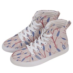 Floral Branches Plant Drawing Men s Hi-top Skate Sneakers by artworkshop