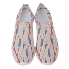 Floral Branches Plant Drawing Women s Slip On Sneakers by artworkshop