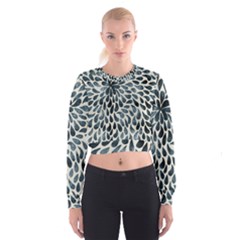 Abstract Flower Petals Cropped Sweatshirt by artworkshop