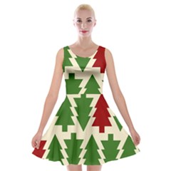  Christmas Trees Holiday Velvet Skater Dress by artworkshop