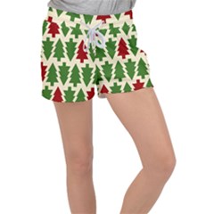  Christmas Trees Holiday Velour Lounge Shorts by artworkshop