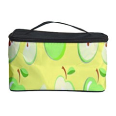 Apple Pattern Green Yellow Cosmetic Storage by artworkshop