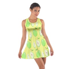 Apple Pattern Green Yellow Cotton Racerback Dress by artworkshop
