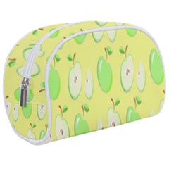 Apple Pattern Green Yellow Make Up Case (medium) by artworkshop