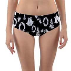  Card Christmas Decembera Reversible Mid-Waist Bikini Bottoms