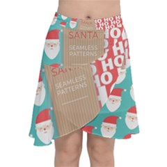  Christmas Claus Continuous Chiffon Wrap Front Skirt by artworkshop