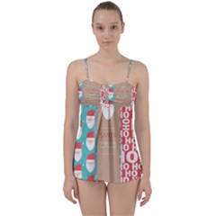  Christmas Claus Continuous Babydoll Tankini Set by artworkshop