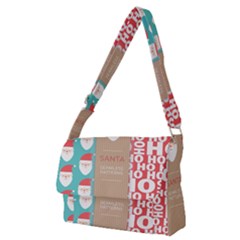  Christmas Claus Continuous Full Print Messenger Bag (m) by artworkshop