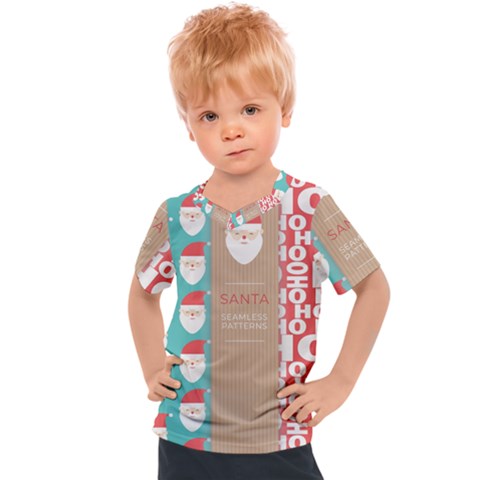  Christmas Claus Continuous Kids  Sports Tee by artworkshop