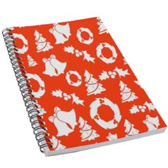 Orange Background Card Christmas  5 5  X 8 5  Notebook by artworkshop