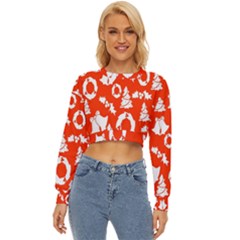 Orange Background Card Christmas  Lightweight Long Sleeve Sweatshirt by artworkshop