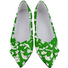 Green  Background Card Christmas  Women s Bow Heels by artworkshop