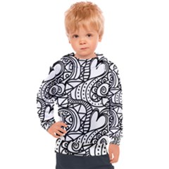 Seamless-pattern Love Karakter Kids  Hooded Pullover