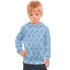 Snowflakes, White Blue Kids  Hooded Pullover