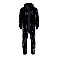 Snowflakes,white,black Hooded Jumpsuit (kids)