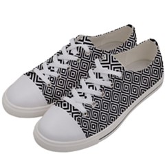 Square-black Women s Low Top Canvas Sneakers