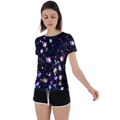 Stars Galaxi Back Circle Cutout Sports Tee by nateshop