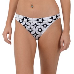 Star-white Triangle Band Bikini Bottom