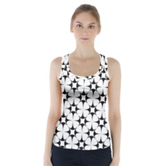 Star-white Triangle Racer Back Sports Top