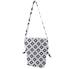 Star-white Triangle Folding Shoulder Bag