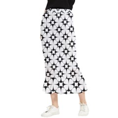 Star-white Triangle Maxi Fishtail Chiffon Skirt