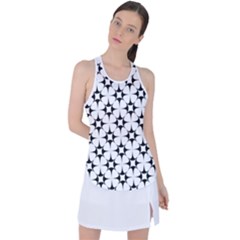 Star-white Triangle Racer Back Mesh Tank Top