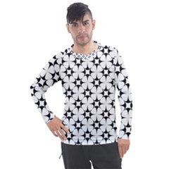 Star-white Triangle Men s Pique Long Sleeve Tee