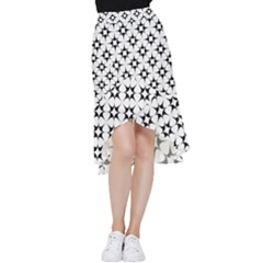 Star-white Triangle Frill Hi Low Chiffon Skirt by nateshop