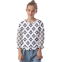 Star-white Triangle Kids  Cuff Sleeve Top