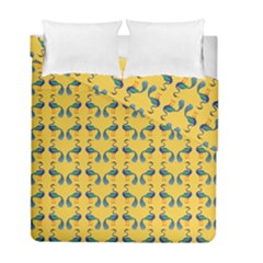 Textile-peacock Duvet Cover Double Side (full/ Double Size) by nateshop