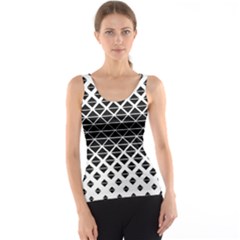 Triangle-black White Tank Top by nateshop