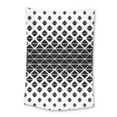 Triangle-black White Small Tapestry by nateshop