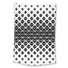 Triangle-black White Large Tapestry by nateshop