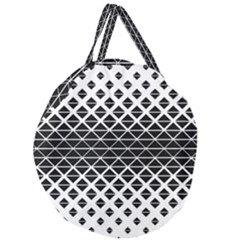 Triangle-black White Giant Round Zipper Tote by nateshop