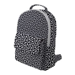 Triangle-black Flap Pocket Backpack (large) by nateshop