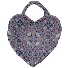 Triangle-mandala Giant Heart Shaped Tote by nateshop