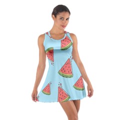 Watermelon-blue Cotton Racerback Dress by nateshop