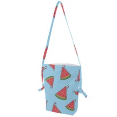 Watermelon-blue Folding Shoulder Bag by nateshop