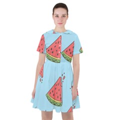 Watermelon-blue Sailor Dress by nateshop