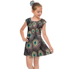 Bird-peacock Kids  Cap Sleeve Dress