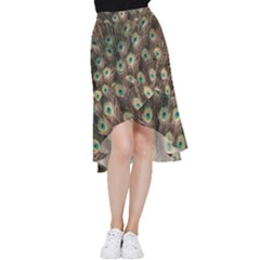 Bird-peacock Frill Hi Low Chiffon Skirt