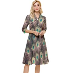 Bird-peacock Classy Knee Length Dress by nateshop