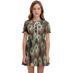 Bird-peacock Kids  Sweet Collar Dress