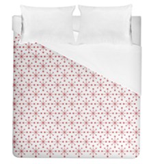 Pattern Christmas Pattern Red Stars Duvet Cover (queen Size)