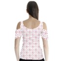 Pattern christmas pattern red stars Butterfly Sleeve Cutout Tee  View2